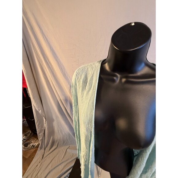 Torrid Sage Green Cardigan Sweater Open Front Womens Plus Size 1 1X Lightweight - Picture 2 of 4